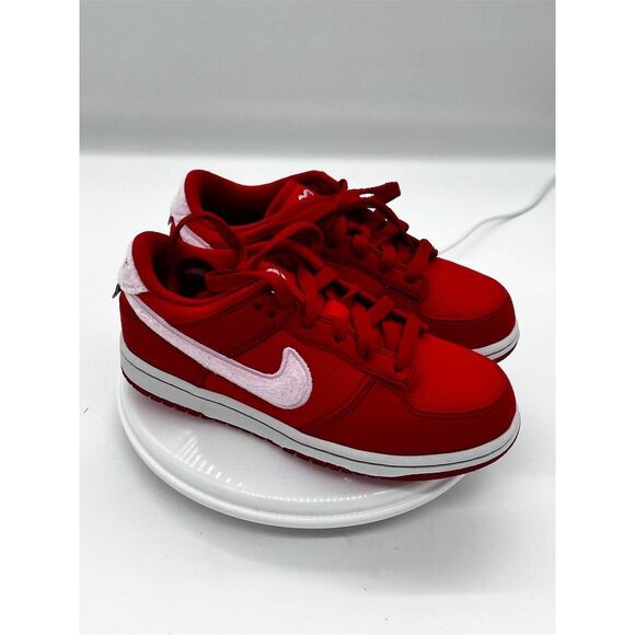 Nike Dunk Low Kids 1Y Valentine's Day Red/White Sneakers - Picture 7 of 16